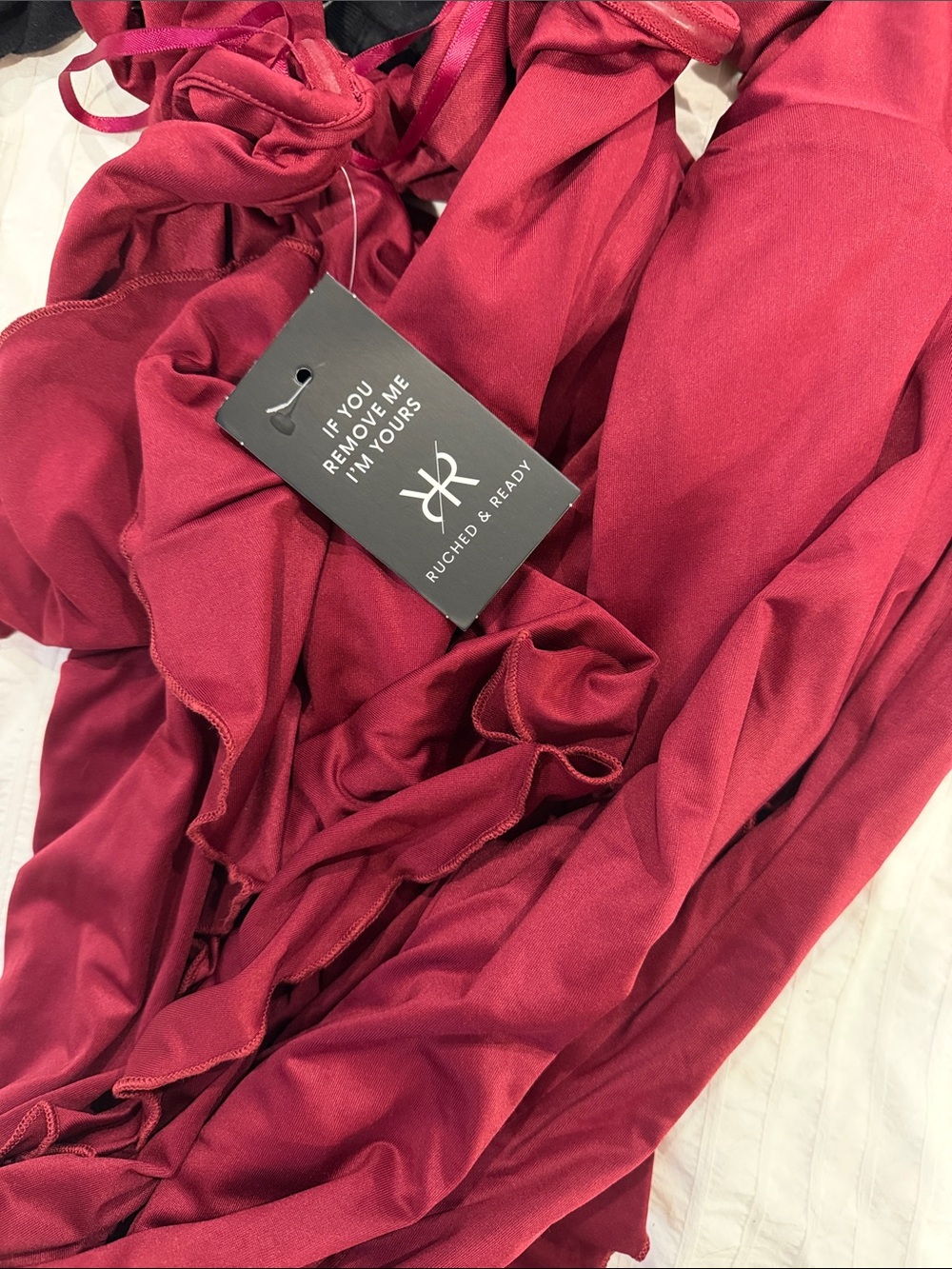 Ruched & Ready - Plum Ruffle Maxi Skirt Dress XXL - Picture 6 of 6